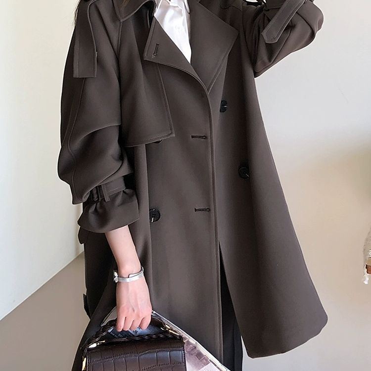 Damen Trenchcoat Strukturiertes Design Eveloria