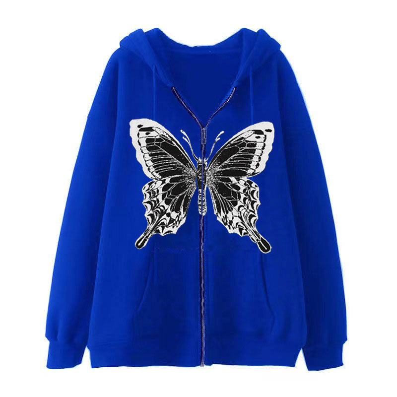 Damen Hoodie Schmetterlingsmotiv Eveloria