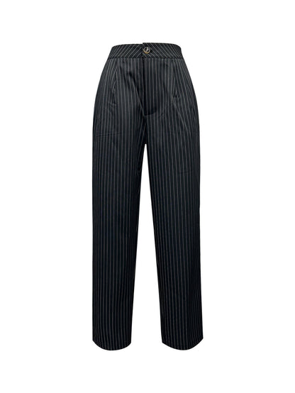 Damen Hochbundhose Gestreift Eveloria