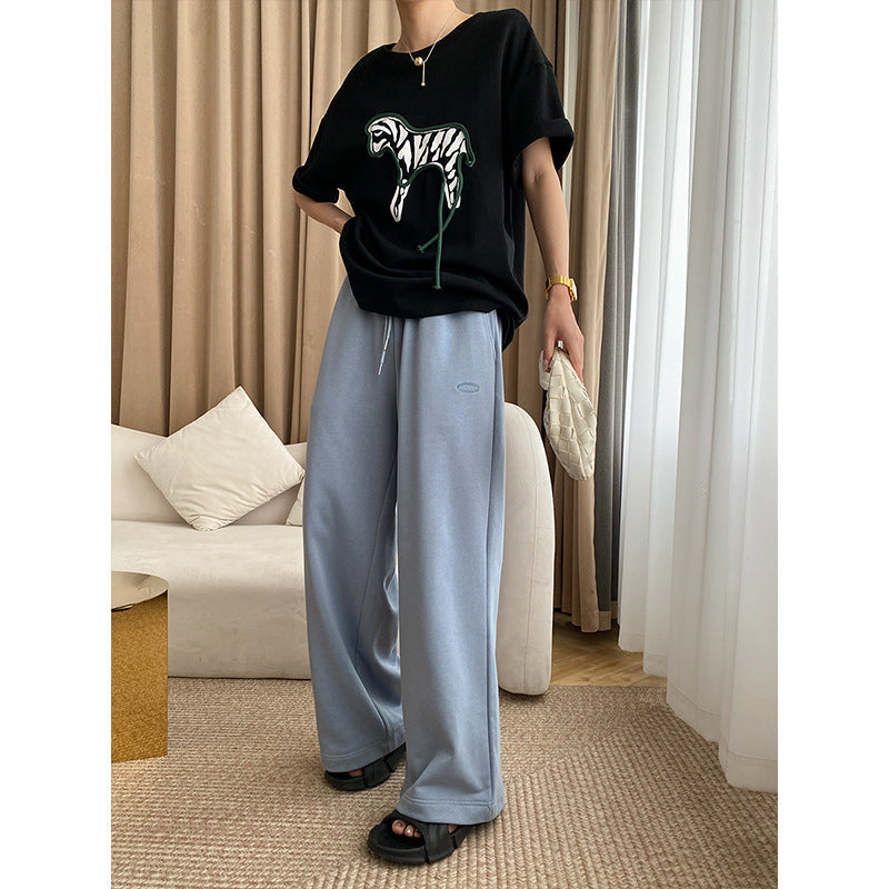 Damen T-Shirt mit Tiermotiv Baumwolle Relaxed Fit