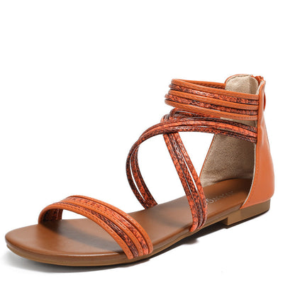 Damen Sommer Sandalen Eveloria Leder Beige