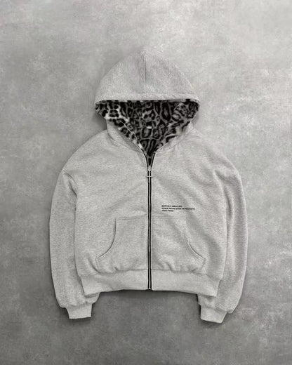 Damen Fleecejacke Tierdesign Wendefutter