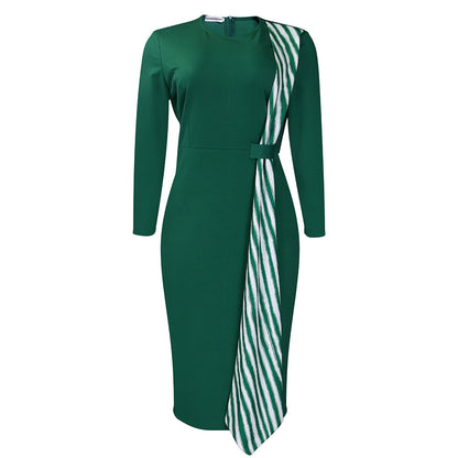 Damenkleid Asymmetrisch Bindedetail Schmal Eveloria