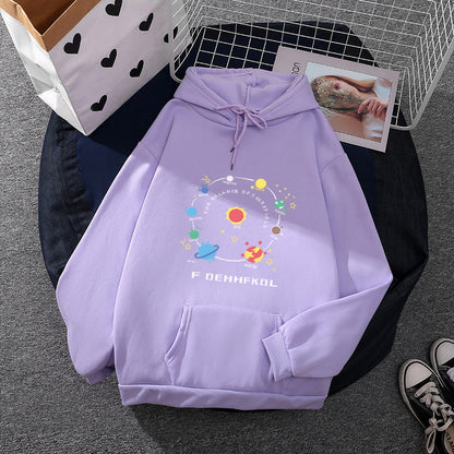 Damen Hoodie Weltraum-Motiv Eveloria