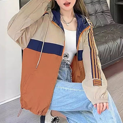 Damen Sportjacke Leicht Reißverschluss Taschen Eveloria