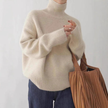 Damen Rollkragenpullover Wolle Eveloria - Eveloria