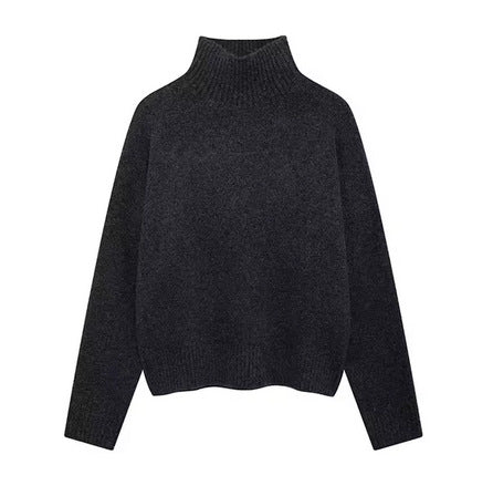 Damen Rollkragenpullover Weiches Strickmaterial Eveloria
