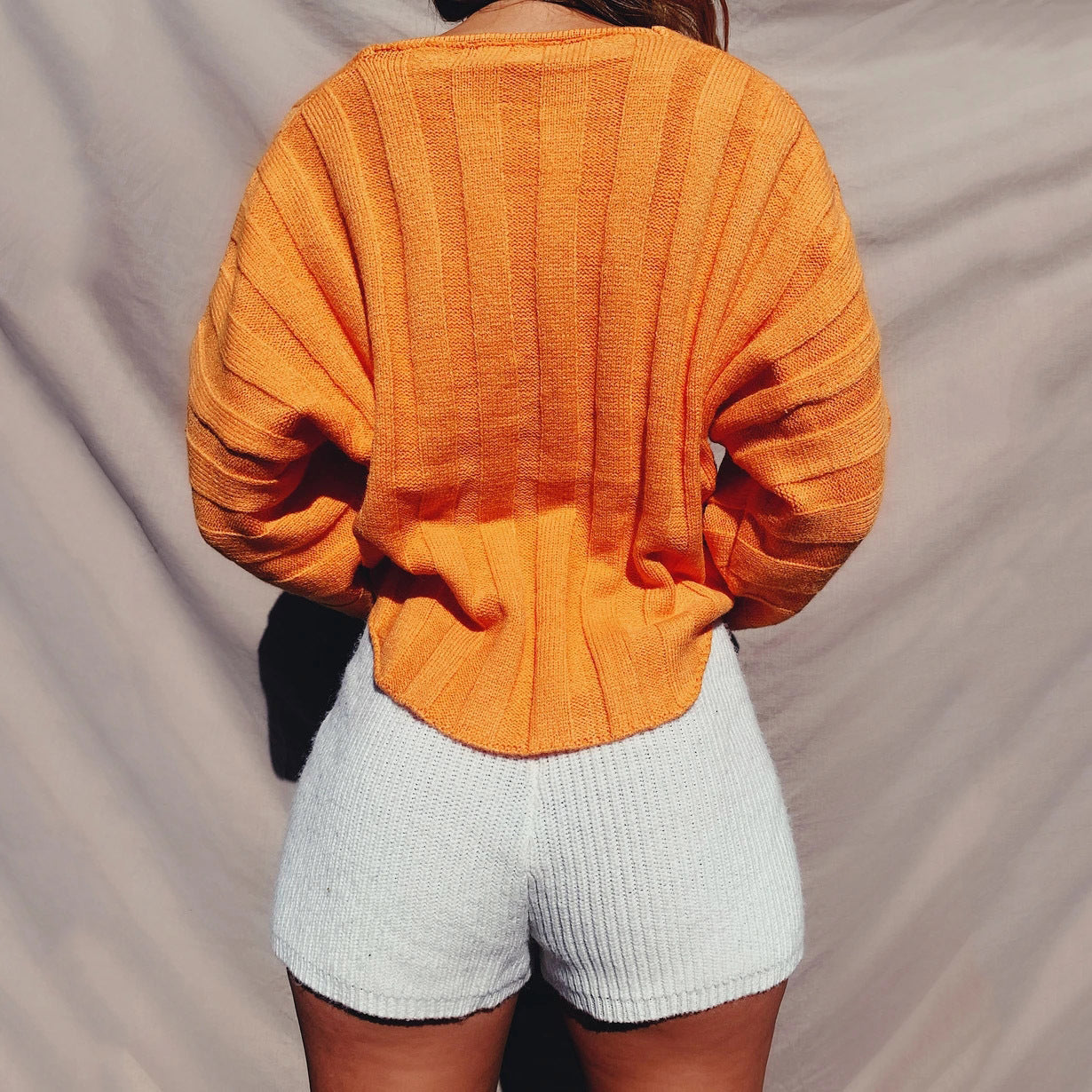 Damen Strickpullover Cropped mit Weiten Ärmeln Eveloria