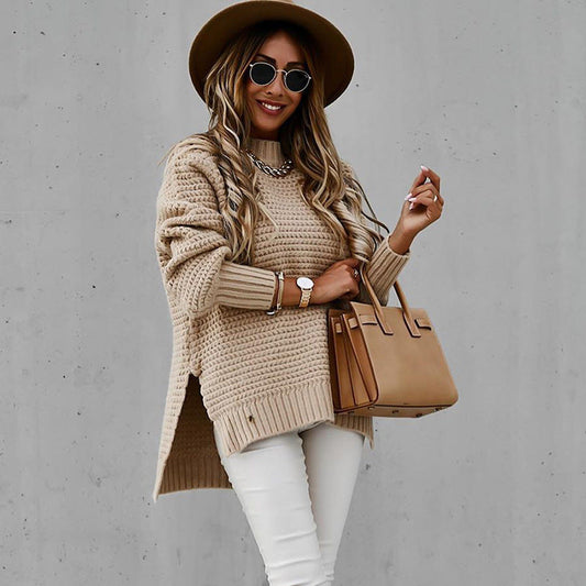 Damen Strickpullover Strukturiert Weit Eveloria - Eveloria