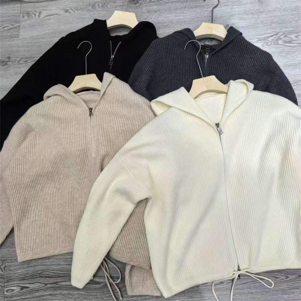 Damen Kapuzenjacke Modisch Seitentaschen Eveloria