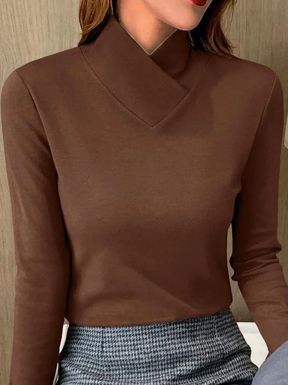 Eveloria Damen Rollkragenpullover Elegantes Design Hocher Kragen