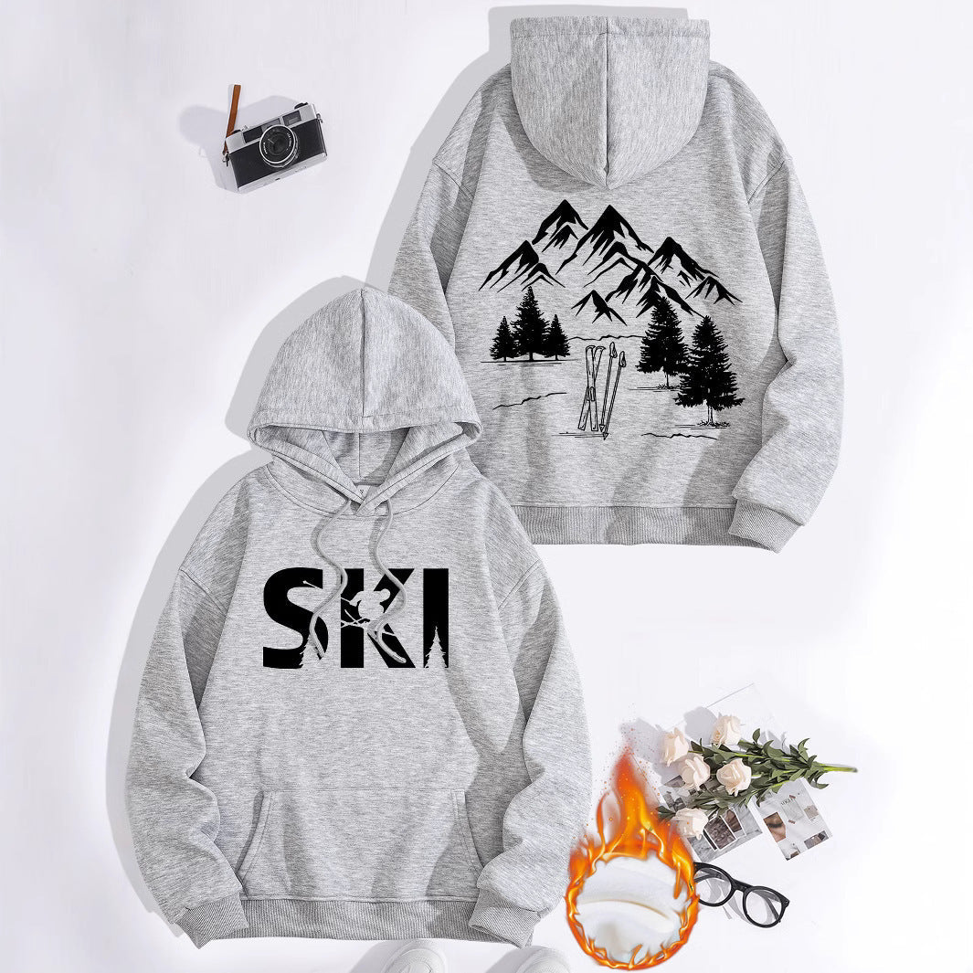 Damen Kapuzenpullover Ski-Design Gemütlich Eveloria
