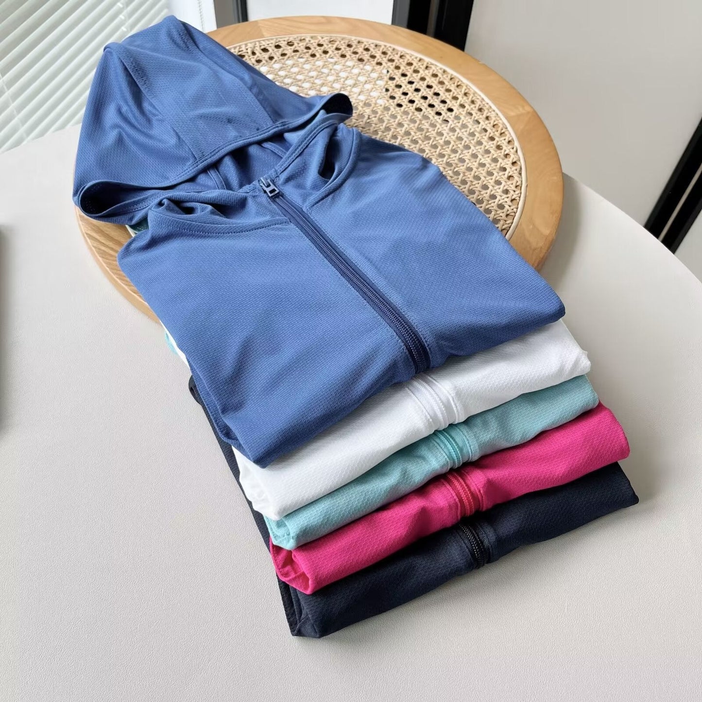 Damen Funktionale Kapuzenjacke Atmungsaktives Netz Eveloria