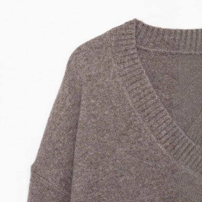 Damen V-Pullover aus Wolle Eveloria