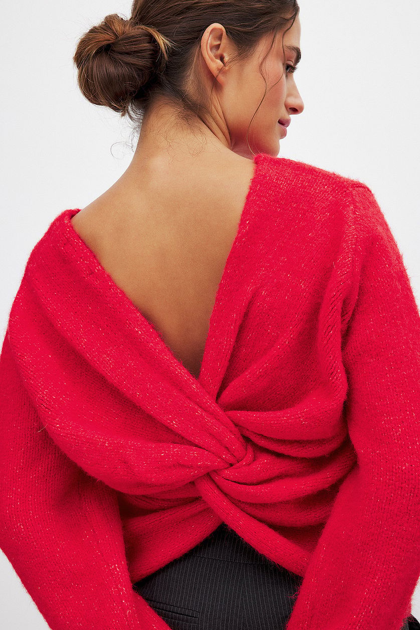 Damen Pullover mit Rückenschnürung Eveloria