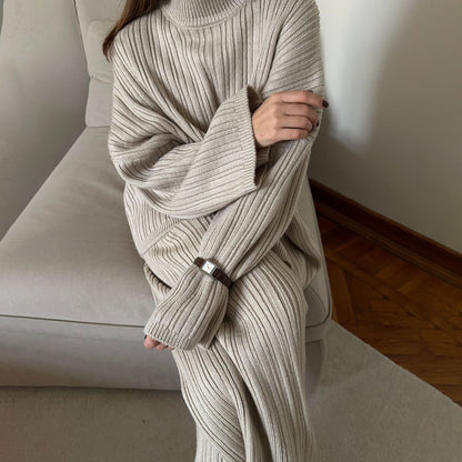 Damen Strickanzug Bequem Stylisch Eveloria