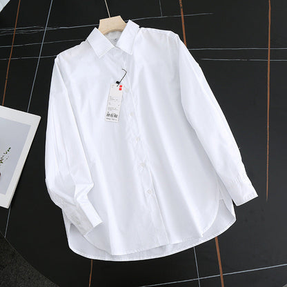 Damen Bluse Moderner Kragen Leicht Elegante Weiß