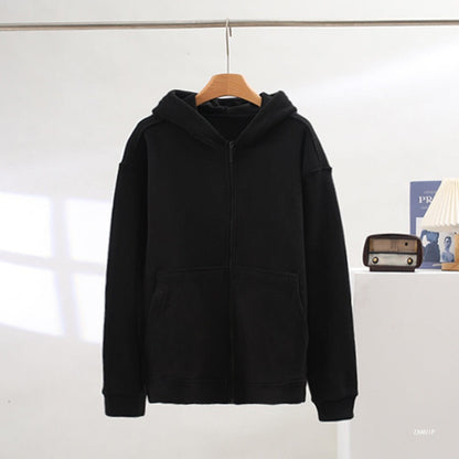 Damen Fleece Hoodie Reißverschluss Kängurutaschen Eveloria