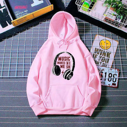 Damen Kapuzenpullover Musik-Design Eveloria