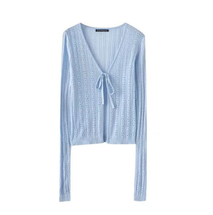 Damen Strickcardigan Verstellbare Schnürung Eveloria