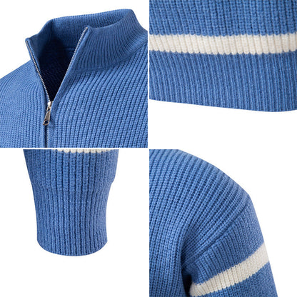 Herren Pullover Gestreift Modern Komfortabel Grau
