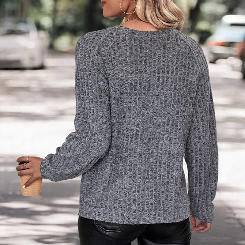 Damen Strickpullover Lässig Modisch Eveloria