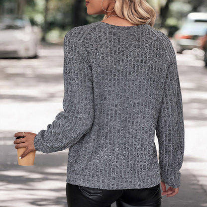 Damen Strickpullover Lässig Modisch Eveloria