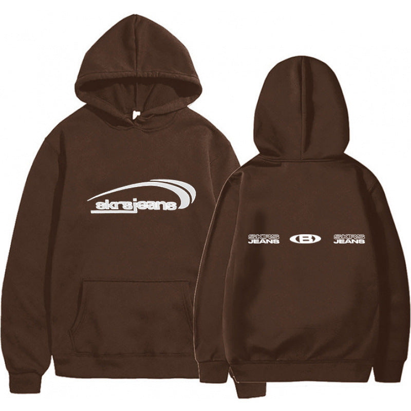 Damen Kapuzensweater Modernes Logo-Design Kängurutaschen