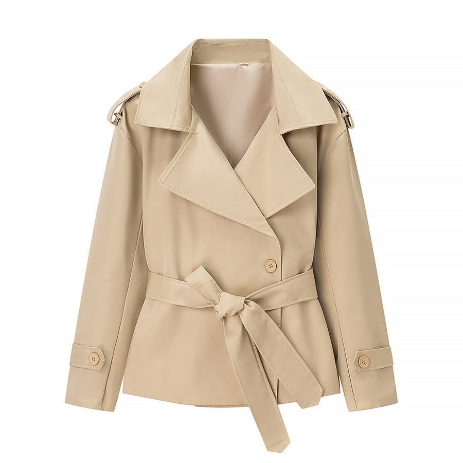 Damen Trenchcoatjacke Gürtel Eveloria Elegantes Design