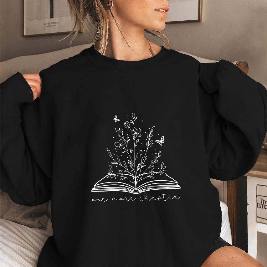 Damen Sweatshirt Blumendesign Aufdruck Eveloria - Eveloria