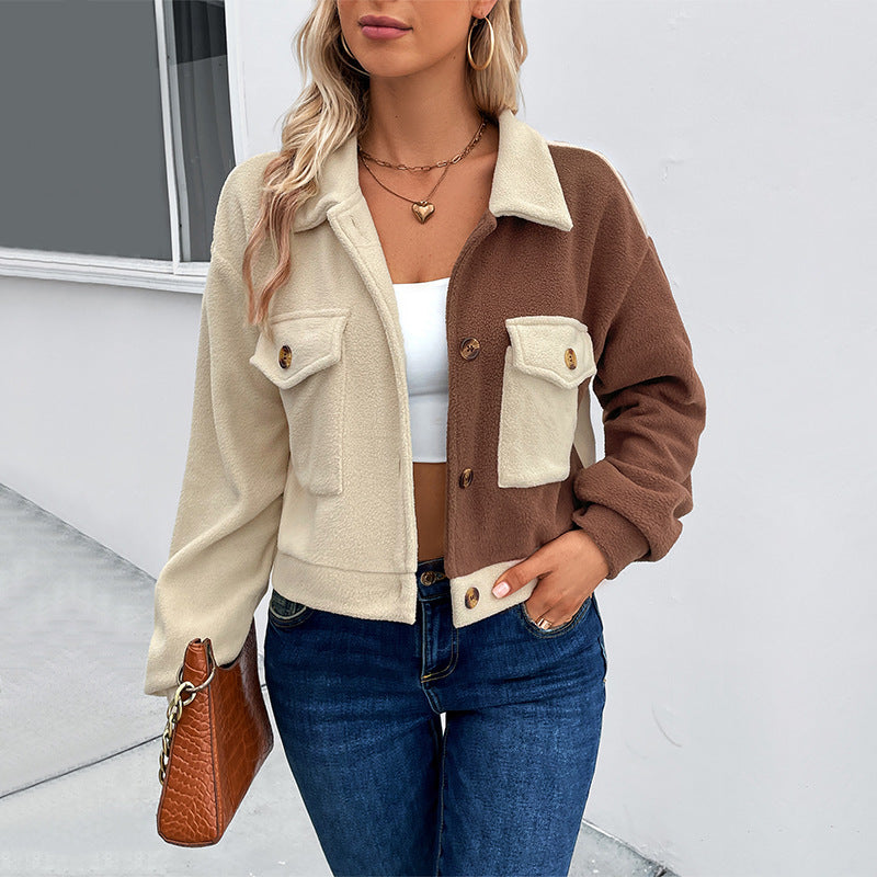 Damen Fleecejacke mit Taschen und modischem Schnitt Eveloria ->