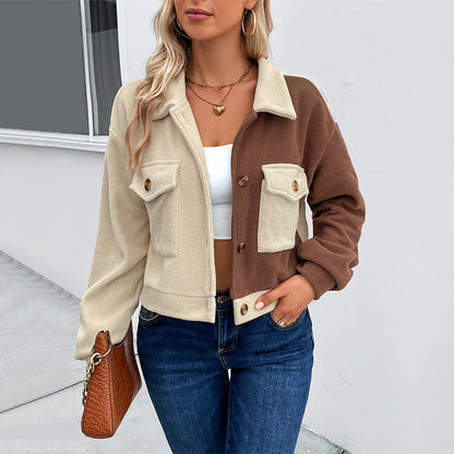 Damen Fleecejacke mit Taschen und modischem Schnitt Eveloria ->