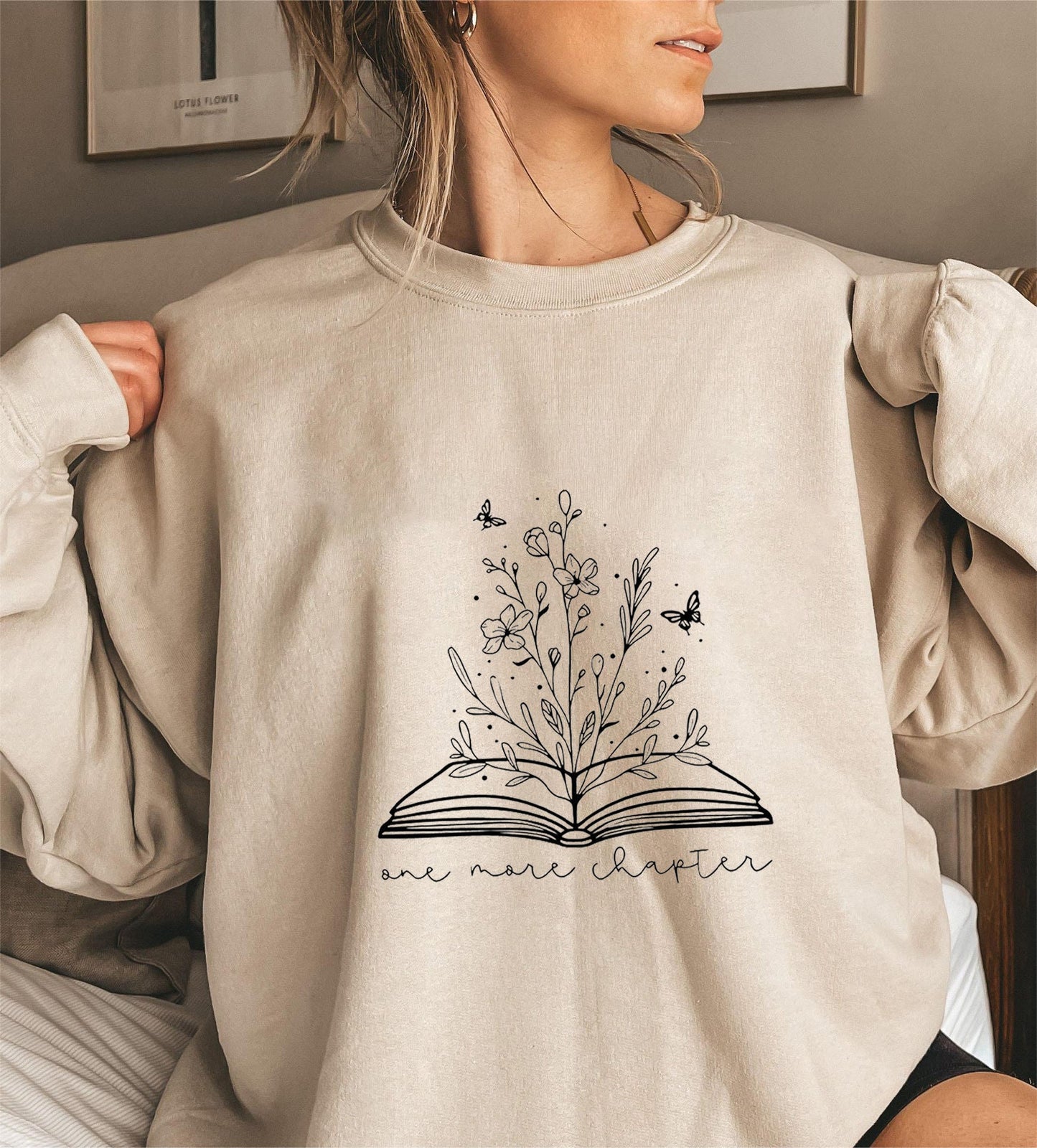 Damen Sweatshirt Blumendesign Aufdruck Eveloria