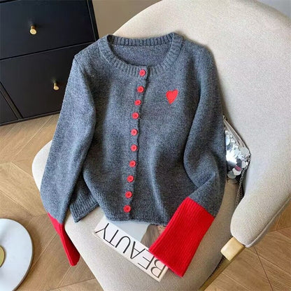 Damen Strickjacke Kuschelweich Baumwollmischung Modern