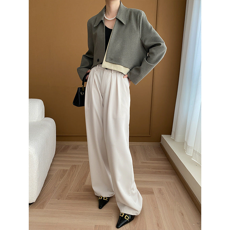 Damen Cropped Blazer Jacke Eveloria Stilvolle