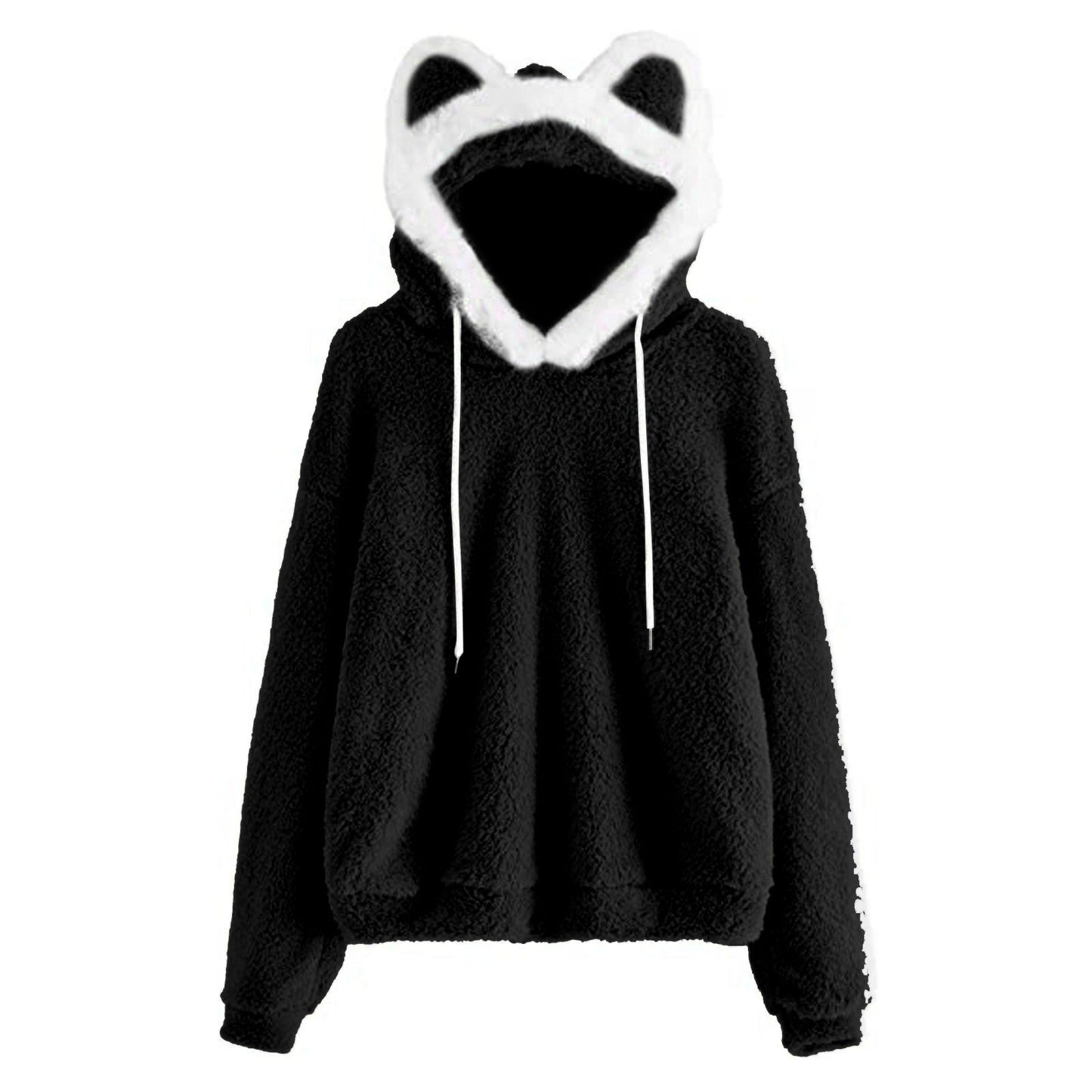 Damen Kapuzenpullover mit Katzenohren Weich Eveloria