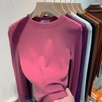 Damen Langarmshirt Feinestruktur Weiß Eveloria - Eveloria