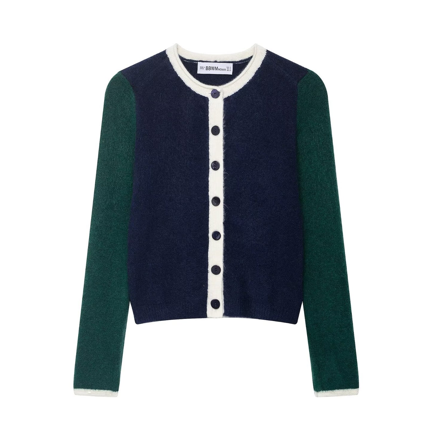 Damen Strickjacke Kontrastärmel Eveloria - Eveloria