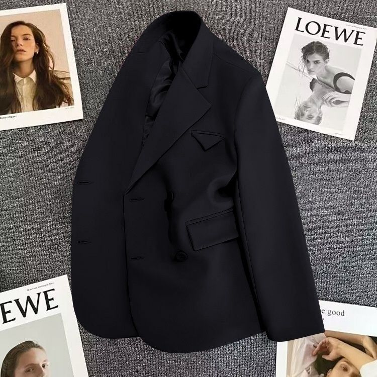 Damen Doppelreiher Blazer Tailliert Eveloria