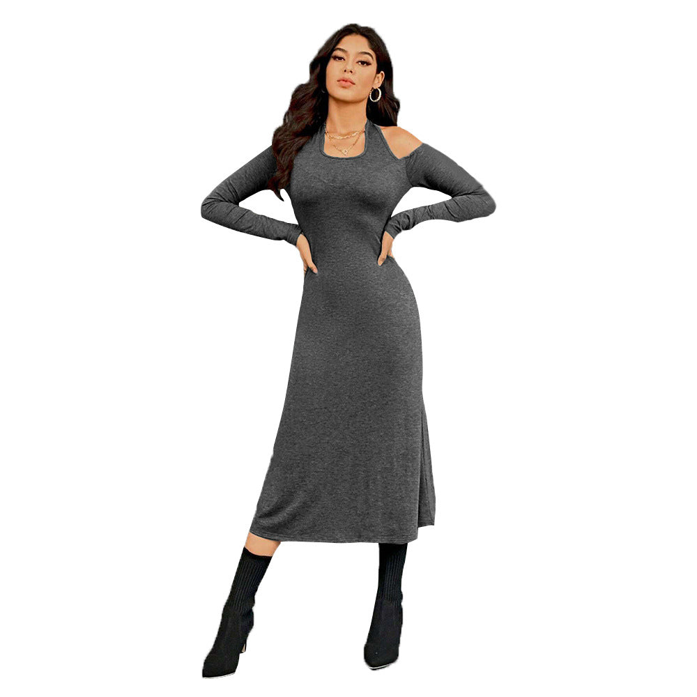 Damen Maxikleid Elegantes Cut-Out-Design