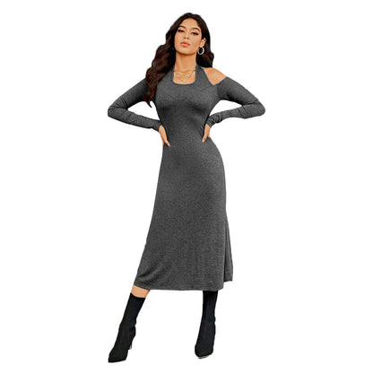 Damen Maxikleid Elegantes Cut-Out-Design