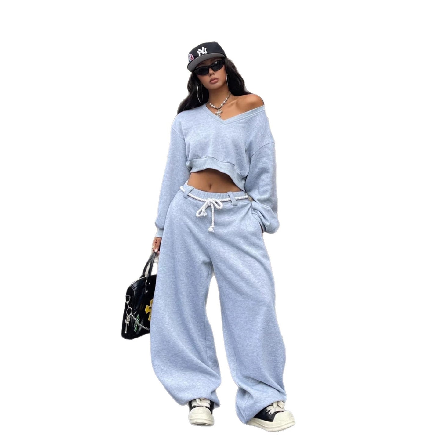 Damen Crop- Set mit weiter Hose Eveloria