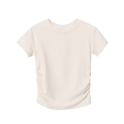 Damen T-Shirt Figurbetont Raffungselemente Eveloria