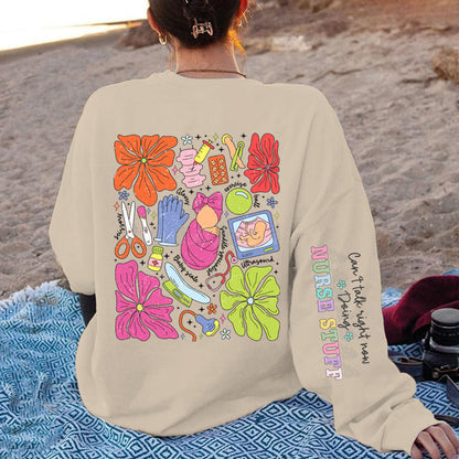 Damen Sweatshirt Bunt Grafikdesign Baumwolle Eveloria