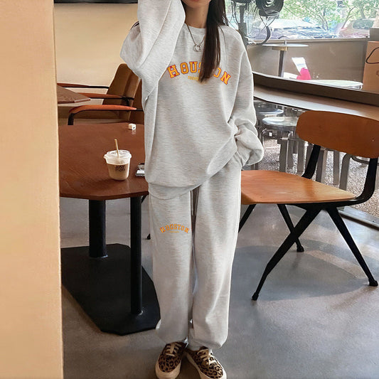 Damen Sweatpants-Set Baumwolle Bequem Grün - Eveloria