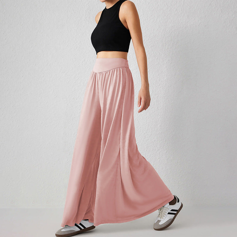 Damen Palazzo-Hose Weit Hohes Bein Eveloria