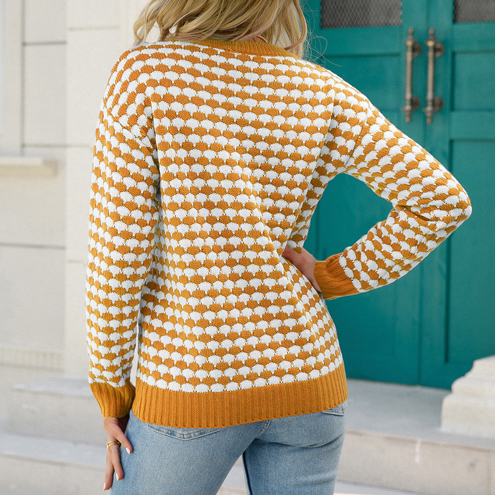 Damen Pullover Herzmuster Eveloria
