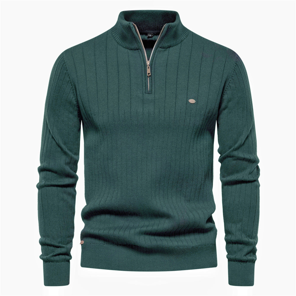 Herren Strickpullover Reißverschluss