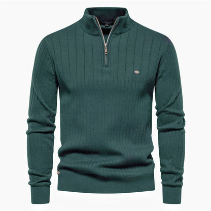 Herren Strickpullover Reißverschluss