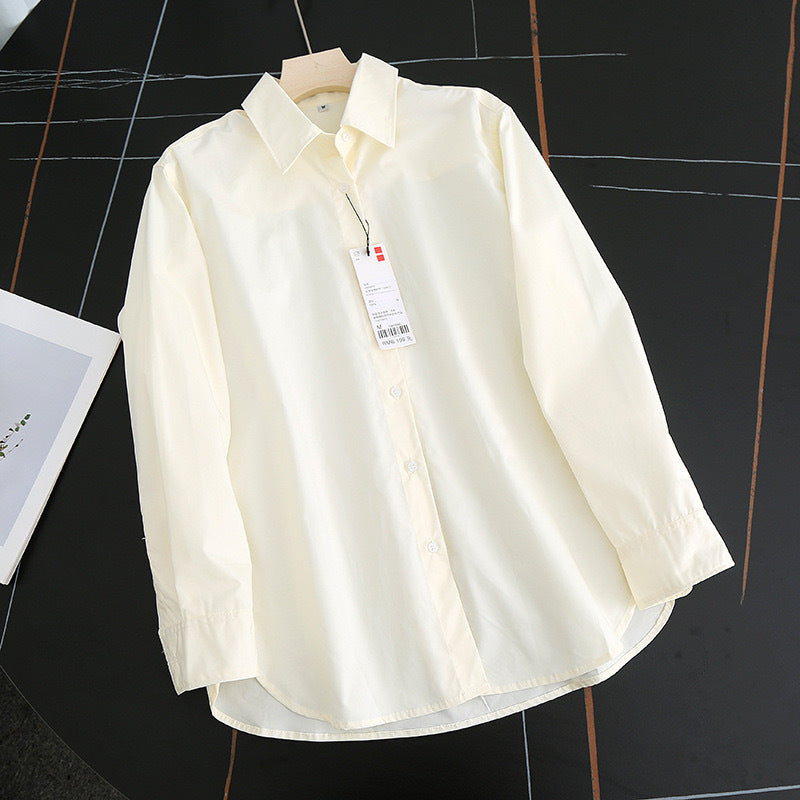 Damen Bluse Moderner Kragen Leicht Elegante Weiß
